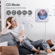 Load image into Gallery viewer, Portable CD Player with Bluetooth Desktop CD Player for Home CD Music Players with Remote Control,Timer,Built-in Dual Speakers with LED Display Home Audio Boombox FM Radio (Purple)