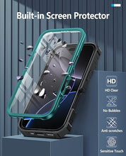 Load image into Gallery viewer, FNTCASE for iPhone 16 Pro Case: Military Grade Drop Proof Protection Mobile Cover with Kickstand | Matte Textured Rugged Shockproof TPU | Protective Sturdy Phone Case - 6.3 inch Green