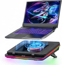 Load image into Gallery viewer, IETS Supercharged Laptop Cooling pad with Continuously Variable Speed turbofan,Seal Foam for Rapid Cooling 13-19inch Gaming Laptop,Air Filtration,RGB and USB Hub,Powerful Laptop Cooler