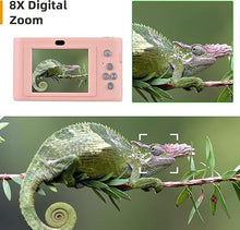 Load image into Gallery viewer, Acuvar 4K 50MP Digital Camera, Auto Focus Kids Camera Selfie with Front and Rear Dual Lenses, 32GB Card,16X Digital Zoom, Compact Travel Vlogging Video Camera Gift for Kid Teen Beginner (Pink)