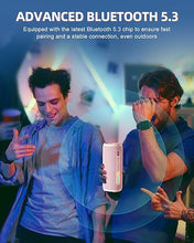 Load image into Gallery viewer, OHAYO Portable Bluetooth Speaker, IPX7 Waterproof Wireless Speaker with 24W Stereo Sound, Active Extra Bass, Bluetooth 5.3, RGB Lights, Up to 30H Playtime for Home, Outdoor, Party, Travel?Pink?…