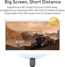 Load image into Gallery viewer, ASUS ZenBeam Latte L1 Portable Wi-Fi Projector- 300 Lumens Projector, Built-in Harman Kardon Bluetooth Speaker, 3 Hours Video Playback, Wireless WiFi Projector, HDMI, USB, Remote Control, AptoideTV