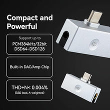 Load image into Gallery viewer, Linsoul Kiwi Ears Allegro Mini Portable IEM DAC, in Ear Monitor Amplifier, USB C to 3.5/4.4mm Output, with Custom Chip, High Resolution 32bit/384kHz, HiFi Earbuds Amp for Phone/PC