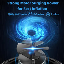 Load image into Gallery viewer, ROCKBROS Electric Bike Pump, 150 Psi Tire Inflator Portable Air Compressor, 2600mAh Rechargeable Air Pump with Digital Pressure Gauge Auto-Stop, Tire Pump for Bicycle Motorcycle Car and Ball