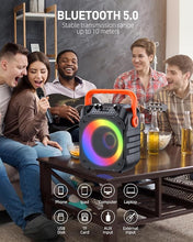 Load image into Gallery viewer, Karaoke Machine with 2 Wireless Microphones,Portable Karaoke Machine for Adults & Kids,Karaoke Microphone with PA System,Karaoke Speaker Supports for TWS,USB,FM,REC,AUX in,TF Card