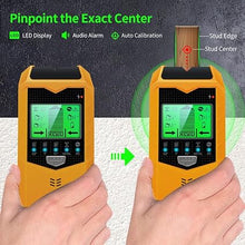 Load image into Gallery viewer, Stud Finder Wall Scanner, 5 in 1 Stud Detector with HD LCD Display for Center and Edge of Wood Metal AC Wire