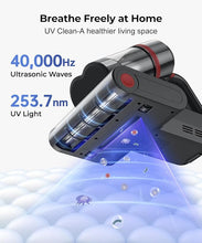 Load image into Gallery viewer, Abolee Bed Vacuum Cleaner, 6-in-1 Mattress Vacuum Cleaner Bed Vacuum Cleaner with UV-C Light & 15kPa Suction, Powerful Double-Cup Handheld Vacuum, Corded Handheld Vacuum for Dust, Pet Hair, Sofa