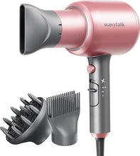 Load image into Gallery viewer, Wavytalk Ionic Hair Dryer Blow Dryer with Diffuser & Comb for Curly Hair Professional 1875W High Power Dryer with Ceramic Technology for Fast Drying as Salon Light and Quiet
