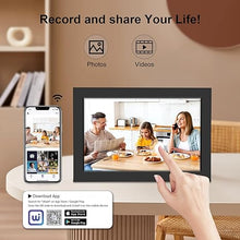 Load image into Gallery viewer, Bgift 10.1 Inch WiFi Digital Picture Frame, Digital Photo Frame with 32GB Storage and SD Card Slot, IPS HD Touch Screen Share Photos and Videos Remotely via APP - Ideal for Family and Friends