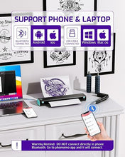 Load image into Gallery viewer, Phomemo M08F Ultra Wireless Tattoo Stencil Printer, Stencil Printer for Tattooing, Thermal Tattoo Printer for Tattoo Artists & Beginners,Compatible with Tablet,Smartphone & PC, Black