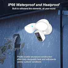 Load image into Gallery viewer, deerdance Smart Floodlight Camera Wired Outdoor Security Camera Flood Light with Motion Sensor 2200 lumens LEDs 1080P HD Live Video Night Vision, Built-in Siren, Two-Way Audio, White(2024 Release)