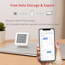 Load image into Gallery viewer, SwitchBot Smart Hygrometer Thermometer, Hygrometer Indoor Humidity Meter, Dewpoint/VPD/Absolute Humidity Sensor, Bluetooth Digital Temperature Monitor with Free Data Storage, 4-Pack