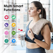 Load image into Gallery viewer, Fitness Tracker Watch with Heart Rate Monitor, Activity Tracker with Pedometer, Sleep Monitor, Calories & Step Counter, 5ATM Waterproof Smart Watch for Women Men Health Fitness Watch for Sports