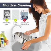 Load image into Gallery viewer, Electric Lunch Box, 12V/24V/110V Portable Food Warmer with SS Fork & Spoon for Car/Truck/Office, 80W Self Heating Lunch Box with 1.5L 304 Stainless Steel Container & 0.45L PP Fruit Box Blue