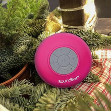 Load image into Gallery viewer, Soundbot SB510 HD Water Resistant Bluetooth Shower Speaker, Handsfree Portable Speakerphone with Built-in Mic, 6hrs of Playtime, Control Buttons and Dedicated Suction Cup for Showers (Pink)