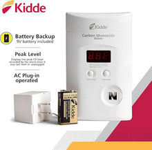 Load image into Gallery viewer, Kidde Carbon Monoxide Detector, Plug In Wall with 9-Volt Battery Backup, Digital LED Display