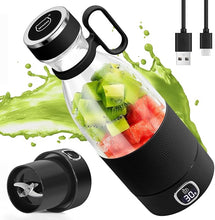 Load image into Gallery viewer, Portable Blender, MIAOKE 6 Blades Juicer Cup for Juice Shakes and Smoothies 350ml Mini Blender with Led Display Usb Rechargeable,3000Mah Rechargeable Battery, for Home Sports Outdoors Travel-Black