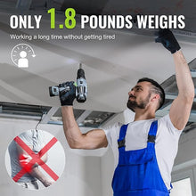 Load image into Gallery viewer, WORKPRO Cordless Drill Driver Kit, 12V Electric Screwdriver Driver Tool Kit, 3/8" Keyless Chuck, Charger and Storage Bag Included