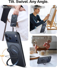 Load image into Gallery viewer, TORRAS Ostand Magnetic for iPhone 17 Pro Case, Fit for MagSafe, 3X Military Drop Protection, Camera Control, Slim Phone Case for iPhone 17 Pro with Kickstand, Translucent Matte Cover 6.3", Black