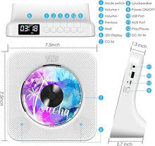 Load image into Gallery viewer, Gueray Portable CD Player with Bluetooth, Desktop CD Music Players for Home Built-in Double HiFi Sound Speakers, Support AUX&USB Headphone Jack, FM Radio Boombox, LCD Screen Display for Kids Gift
