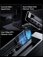 Load image into Gallery viewer, MINISFORUM Mini PC MS-01-S1390 Barebone with Intel Core i9-13900H,vPro Enterprise Support,2x10Gbps SFP+LAN/2x2.5G RJ45/2xUSB4/HDMI/16xPCIe 4.0/M.2 NVMe SSD/U.2 NVMe SSD,Mini Computer(No OS/RAM/SSD)