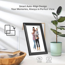 Load image into Gallery viewer, Avyona 10.1” Smart WiFi Digital Photo Frame | HD IPS Touchscreen | 32GB Storage | Frameo App for Instant Wireless Photo & Video Sharing | Auto-Rotate | Ideal Gift for Family & Friends – Raven Black