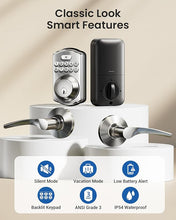 Load image into Gallery viewer, Veise Keyless Entry Door Lock with 2 Lever Handles - Electronic Keypad Deadbolt, Auto Lock, Easy Installation Digital Smart Code Door Lock, Front Door Lock Set, Satin Nickel