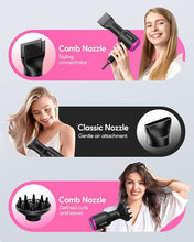 Load image into Gallery viewer, Wavytalk Professional Hair Dryer with Diffuser, 1875W Blow Dryer Ionic Hair Dryer for Women with Constant Temperature, Hair Dryer with Ceramic Technology Fasting Drying Light and Quiet, Black