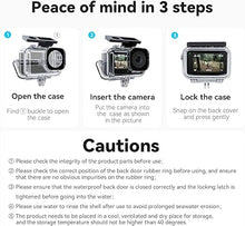 Load image into Gallery viewer, TELESIN Waterproof Case for DJI Action 4 Action 3 Camera Accessories, with Anti-Fog Underwater Housing Shell Cage Supports 45M/148FT Deep Diving Scuba Snorkeling Swimming with Quick Release Screw