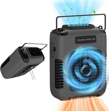 Load image into Gallery viewer, Portable Waist Clip Fan, 8000mAh Personal Cool Clip Fan Under Shirt with Max 30H Working Time & 3 Speeds 5500RPM Strong Airflow, Hands-free Wearable Body Belt Fan for Outdoor