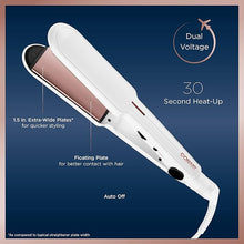 Load image into Gallery viewer, Conair Double Ceramic Flat Iron, 1 1/2-inch , White