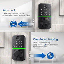 Load image into Gallery viewer, Smart Door Lock Deadbolt with Keypad: Keyless Entry Door Lock - Fingerprint Lock for Front Door - Electronic Lock with Bluetooth and APP Control - Waterproof IP66 for Outdoor