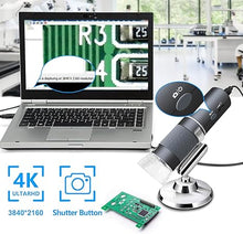 Load image into Gallery viewer, Ninyoon 4K WiFi Microscope for iPhone Android PC, 50-1000X USB Digital Microscope Wireless Super HD Endoscope Camera Compatible with All Cellphones iPad Android Tablet Windows Mac Chrome Linux