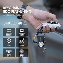 Load image into Gallery viewer, WUBEN G2 EDC Flashlight Rechargeable, Super Bright 500 Lumens Keychain Flashlight, 5 Modes LED Pocket Flashlight Compact, Small Mini Magnetic Work Light with Clip for Camping, Everyday Use (Black)