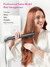 Load image into Gallery viewer, LANDOT Flat Iron Hair Straightener 1-inch: Professional Ceramic Hair Straightening Iron - Dual Voltage Straightener and Curler 2 in 1 with Adjustable Temp from 250F to 450F