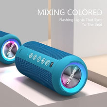 Load image into Gallery viewer, Ortizan Portable Bluetooth Speakers, IPX7 Waterproof Wireless Outdoor Speaker with 24W Loud Stereo Sound And Bluetooth 5.3, Deep Bass, RGB Lights, Dual Pairing, 30H Playtime for Home, Party