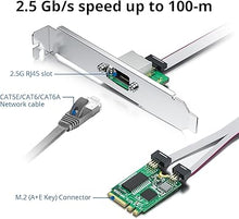 Load image into Gallery viewer, M.2 A+E Key 2.5G Gigabit Ethernet Network Card, 18-cm Cable Length
