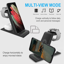 Load image into Gallery viewer, Wireless Charging Station for Wireless Charger Galaxy Watch 7/6/5 Pro/4/3 Active 2/1 Stand Galaxy S24 Ultra/S24/S23/S22/S21/S20/S10/Note 20/10/9/8 Galaxy Buds3/2 Pro/Live Multiple Devices