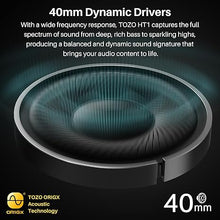 Load image into Gallery viewer, TOZO Hybrid Active Noise Cancelling Headphones, Wireless Over Ear Bluetooth Headphones, 40H Playtime, Hi-Res Audio Custom EQ via App Deep Bass Comfort Fit Ear Cups, for Home Office Travel Black