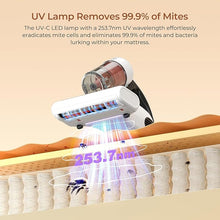 Load image into Gallery viewer, JIGOO Mattress Vacuum Cleaner : UV Bed Vacuum Cleaner 500W 13Kpa Strong Suction, High Heating Tech, Deep Cleaning Bed Vacuum for Sofa/Bed/Fabric Surface(Corded,120V)