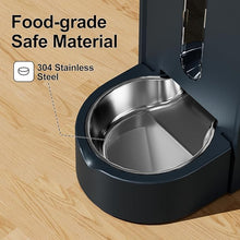 Load image into Gallery viewer, Gardner Pet Automatic Gravity Food Feeder and Water Dispenser, 1.8 Gallons*2 Stainless Steel Two-in-One Set Large Capacity Dispenser for Pets Dogs, Puppies, Kittens (Dark Blue)
