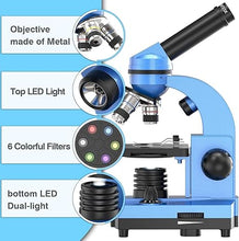 Load image into Gallery viewer, Microscope for Kids Beginners Children Student, 40X- 1000X Compound Microscopes with 52 pcs Educational Kits