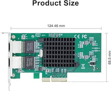 Load image into Gallery viewer, 10/100/1000Mbps Gigabit Ethernet Converged Network Adapter (NIC) with Intel 82576 Chip, Ethernet PCI Express Network Card, Dual RJ45 Copper Ports, PCI Express 2.0 X4, Compare to Intel E1G42ET