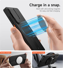 Load image into Gallery viewer, SURITCH for Samsung Galaxy S25 Ultra Phone Case, Magnetic Protective Cover with Camera Cover & Adjustable Metal Kickstand for Galaxy S25 Ultra (2025)-Black