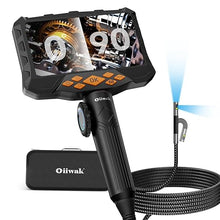 Load image into Gallery viewer, Oiiwak 5" IPS Dual Lens Articulating Borescope, Endoscope Camera with Light 2-Way 1080P Inspection Camera 0.33'' Snake Camera Bore Scope Camera for Wall Automotive Aircraft Plumbing House