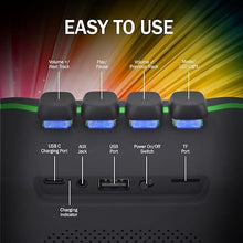 Load image into Gallery viewer, Magnavox MMA3998 Portable Bluetooth Speaker with RGB Lights | Bluetooth 5.0 | USB and TFT Playback | 6 watts of Crystal Clear Sound | Dynamic Light Show