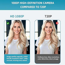 Load image into Gallery viewer, Webcam with Microphone and Speaker, 1080P Web Camera for Desktop Computer Laptop, USB Camera with Physical Privacy Cover,Plug and Play, Streaming Webcam, Wide Angle Computer Camera 3 in 1