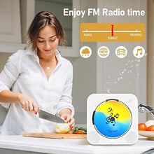 Load image into Gallery viewer, CD Player Portable with Bluetooth 5.1 Transmitter and Reciever Desktop CD Player with HiFi Sound Speakers,Remote Control,Dust Cover,LED Display,Boombox FM Radio for Home (White)