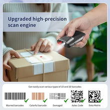 Load image into Gallery viewer, NETUM Bluetooth 2D Barcode Scanner, 3-in-1 Small Portable QR Bar Code Reader Automatic Wireless Gun Scan Back Clip Work with Tablet iOS Android Windows MacOS for Warehouse Inventory POS (2D - E800)
