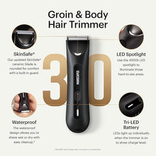 Load image into Gallery viewer, MANSCAPED® The Lawn Mower® 3.0 Plus Groin & Body Hair Trimmer – Updated SkinSafe™ Trimmer Blade, Waterproof Wet/Dry Groomer, USB-C Rechargeable, Men’s Wireless Ball Shaver